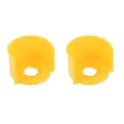 Plastic Half Circle Push Button Yellow Protect Covers 30mm/2 Pcs