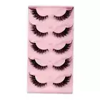 5-Pair Mink Lash Set - Flawless Volume, Curl & Natural Finish