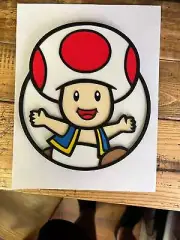 3D Wall-Mounted Toad Art - Super Mario Decor for Gamers