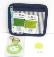 Planet Earth Lime Key fob Needlepoint Kit with Pickleball Insert, threads, bag