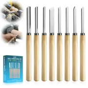 8 Pcs Wood Lathe Tools, Wood Chisel Sets, Suitable For Wood Working Tools, Wh...