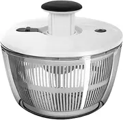 GOKENA Salad Spinner Large Lettuce Spinner Vegetable Washer Dryer Multi-Use Lettuce Spinner Rotating Colander Vegetable Spinner Pasta and Fries Spinner for Vegetables and Fruits (White)