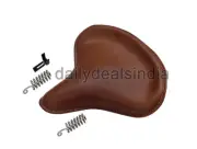 Fit For Royal Enfield Leather Wide Front Rider Seat Brown For Classic 350 500 (for: Royal Enfield)