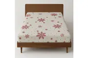 King Luxury 100% Cotton Flannelette Fitted Bed Sheet Flannel - Sunflower Red