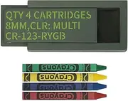1PCS Funny Tactical Crayon Case,Crayons Favors Funny Edible Crayons for Gifts, with 4 Mini Crayon for Kids, Fine Workmanship
