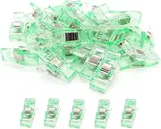 LNKA 50 of Binder Clips for Crafts Sewing Clips Multipurpose Magic Clips Quilting Clamps and Fabric Clips Crafting Hanging,Extremely Durable Clips for All Kinds of Crafts (Green Color)