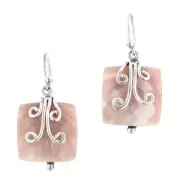 925 Sterling Silver Pink Lilac Mother Of Pearl Shell Sterling Earrings, 9/16"