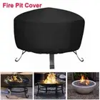 Fire Pit Cover Water Proof UV Resistant BBQ Rain Outdoor Patios Garden Large AU