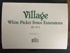 Dept 56 Village White Picket Fence Extensions 52625 Set of 6 NEW