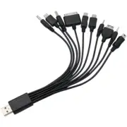 Multi Pin Cable Charger USB Adapter Cable Data Wire Cord 10 in 1 Multifunction