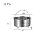 Steamer Basket Steamer Pot For Stainless Steel Rice Cooker Home Silver