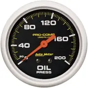 Autometer Pro-Comp 2-5/8in Oil Pressure Gauge 0-200 PSI Liquid Filled Mechani...