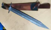 Custom handmade knife king's Damascus Steel knight sword
