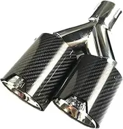 Auto Car Real Carbon Fiber Exhaust Tips Exhaust System Dual End Tips Out 4 Tips Compatible For BMW Diffuser Dual Tips