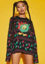 [Dolls Kill x Looney Tunes] Home Tweet Home Intarsia Sweater