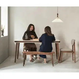 【橙家居·家具】盧森堡系列胡桃木1.2米長凳 LSB-B5133(售完採預購 實木長凳 餐椅 餐桌椅 長板凳 椅子)