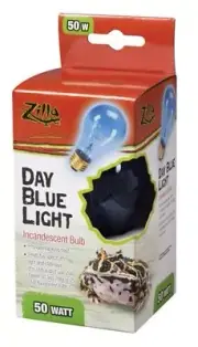 Zilla Day Blue Incandescent Bulb 50W Reptile Terrarium Lamp Light