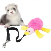 Nevenka Small Pet Bungee Ferret Toy with Elastic Hook-Pink