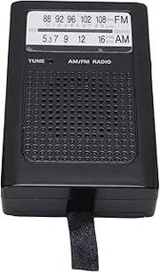 Compact Radio with Built in Speaker, AM FM Analog Tuner Battery Operated Pocket Radio for Senior Walking Jogging, Portable Radio with Antenna