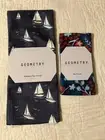Set of 2 Geometry Kitchen Towels: 1 Bar Towel + 1 Tea Towel-New