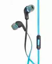 Polaroid Tangle-free Earbuds With In-line Mic, Blue Black
