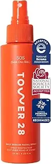 Tower 28 SOS Daily Rescue Facial Spray | Soothing and Refreshing pH Balancing Toner | Hypochlorous Acid Designed for Sensitive Skin | 4 Fl Oz