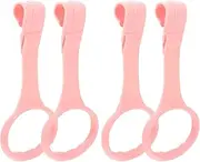 DOITOOL Pull up Rings, 4Pcs Pull up Rings Walking Exercises Assistant Ring Universal Walking Training Tool for Toddlers, Pink