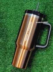 Starbucks+Stanley 40 oz Tumbler Copper Black Cold Cup Thailand Limited Free Gift