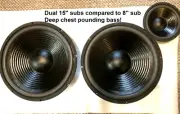 NEW Pair (2) 15" Upgrade Cone Subs for classic / vintage speaker woofers 8 ohm
