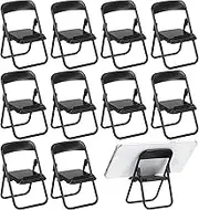 DOITOOL Miniature Table Stand Folding Chair Phone Holder Decor Miniature Model