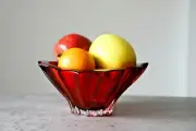 Crystal Bowl 8 " Bohemia Red Vase Czech Glass Fruit Desert Sweets Gift NEW