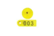 1-100 Cattle Number Ear Tag 5x2cm Set - Yellow Small Pig Sheep Livestock Label