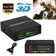 1080P Full HD HDMI Splitter 1 IN 2 OUT 3D Duplicator For TV AV Sender/FOXTEL Box