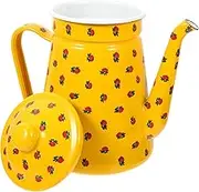 HOMSFOU Enamel Water Kettle, Vintage Coffee Pot, Tea Kettle for Campfire, Assorted Colour, 1.5L