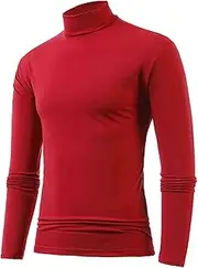 [Generic] Men Long Sleeve Tops Pack Fashion Thermal Underwear Men Basic Plain T Shirt Blouse Pullover Long Sleeve Top Athletic Tops for Men Loose Fit