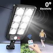 100/200led Solar Street Light IP65 Waterproof Solar Outdoor Motion Sensor Lights Solar Wall Light with Remote for Garden Yard 1PC