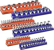 HORUSDY 6-Piece Magnetic Socket Organizer Set, Magnetic Socket Holder, 1/4", 3/8", 1/2" Socket Holds 143 Pieces Magnetic Socket Trays. (6-Piece Magnetic Socket Organizer Set)