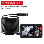 100% New 6.5Ft Industrial Endoscope 1080P HD 4.3in Screen Borescope Camera LED