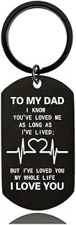 [Xiyantiji] To my Dad Keychain Gifts from Daughter Son, Dad Christmas Birthday Gifts for Daddy Father - I Love You Dad Keychain