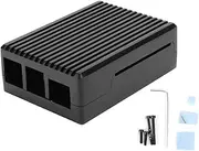 Raspberry Armor Case, Aluminum Alloy Metal Case, Aluminum Alloy Heavy Duty Passive Cooling Metal Case for Raspberry 4B, White Box