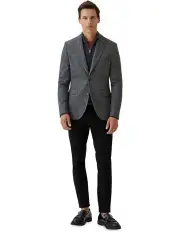 [Oxford] Blake Wool Rich Blazer in Charcoal