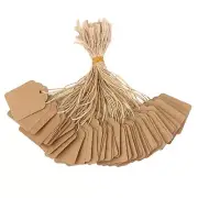 500 Pcs Kraft Price Tags with String Writable Display Labels for DIY Crafts Arts