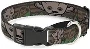 Dog Collar Martingale Guardians of The Galaxy 5 Character Pose Blocks 18 to 32 Inches 1.5 Inch Wide