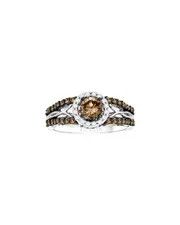 Le Vian Chocolate Solitaire 14K 0.89 ct. tw. Diamond Half-Eternity Ring