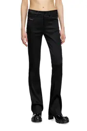 [Diesel] Diesel - 5-pocket pants in stretch satin - Pants - Woman - Black 40 Black