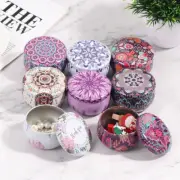 2.2OZ Personality Candy Box Drum-shaped Cookie Box Party Supply Tea Pot Tin B:PW