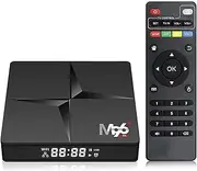 Android TV Box 10.0, 4K HDR Quad-core Cortex-A53 with BT4.0, 2.4G&5G Dual-Band Wi-Fi, LAN 100M, H.265 Streaming Media Player Set Top Box (4GB+64GB)