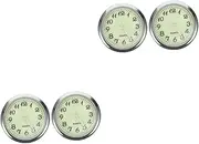 Gatuida 2sets Car Clock Automotive Clock Auto Mini Clock Clocks Cars Clock for Car Dash Auto Dashboard Clock Car Dash Clock Mini Vehicle Clock Truck Clock Retro Clock Silver Glass