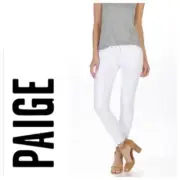 NEW $189 NORDSTROM | PAIGE Verdugo Crop Super Skinny Stretch Raw Hem Jeans, 32