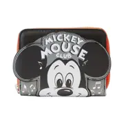 Disney 100th Mickey Mouse Club Zip Around Purse Wallet w/ Card Holder 12.7cm